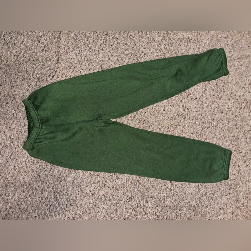 green sweatpants